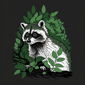 Artwork thumbnail, Raccoon by Raccoonidae