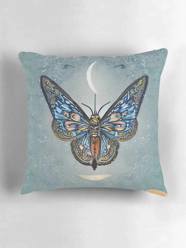 Thumbnail 3 of 4, Pillow, Beautiful Celestial Moth designed and sold by Poetic Patterns Studio.
