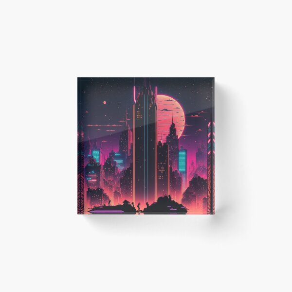 Item preview, Ciudad Synthwave por la noche designed and sold by Nightarcade.