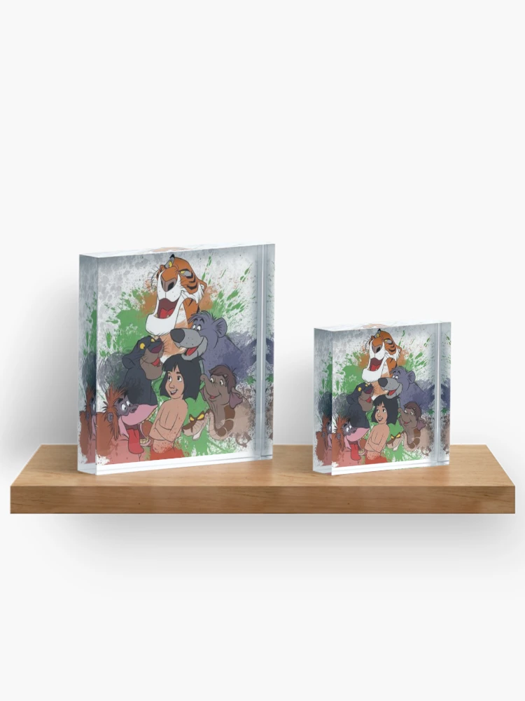 Aperçu 3 sur 5. Bloc acrylique avec l'œuvre Le Livre de la Jungle - Tous les personnages créée et vendue par Brush-Master.