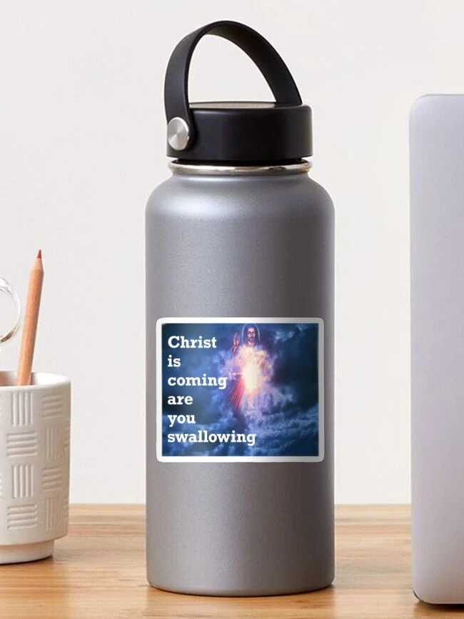 Aperçu 1 sur 3. Sticker avec l'œuvre Christ vient créée et vendue par Funnymaybe.