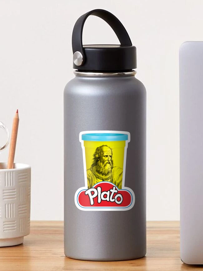 Thumbnail 1 von 3, Sticker, Plato Play Doh Philosophie Wortspiel designt und verkauft von snazzyseagull.