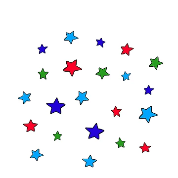 Vorschaubild zum Design Stars Doodle Sticker Pack - Vibrant von abbigailmadden