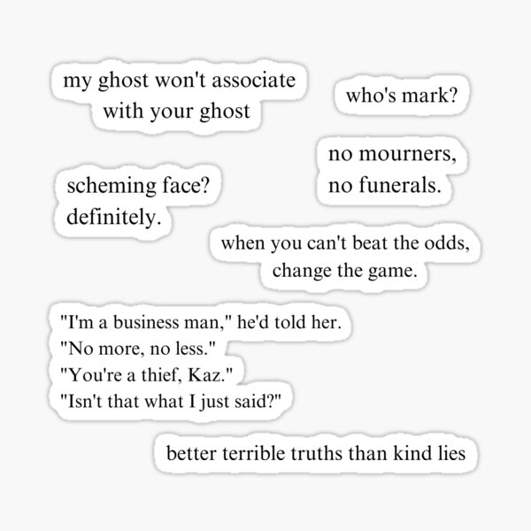 Artikelvorschau, Zitate aus Six Of Crows entworfen und verkauft von eldrury.