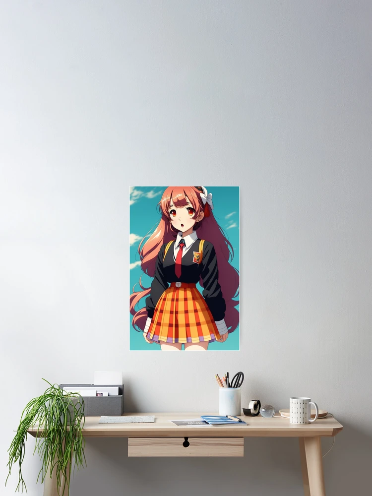 Thumbnail 2 of 3, Poster, School Girl designed and sold by 90's Misaki.