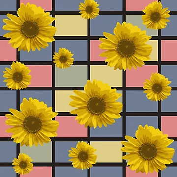 Artwork thumbnail, Sunflower Retro Pattern by Lrtheurer