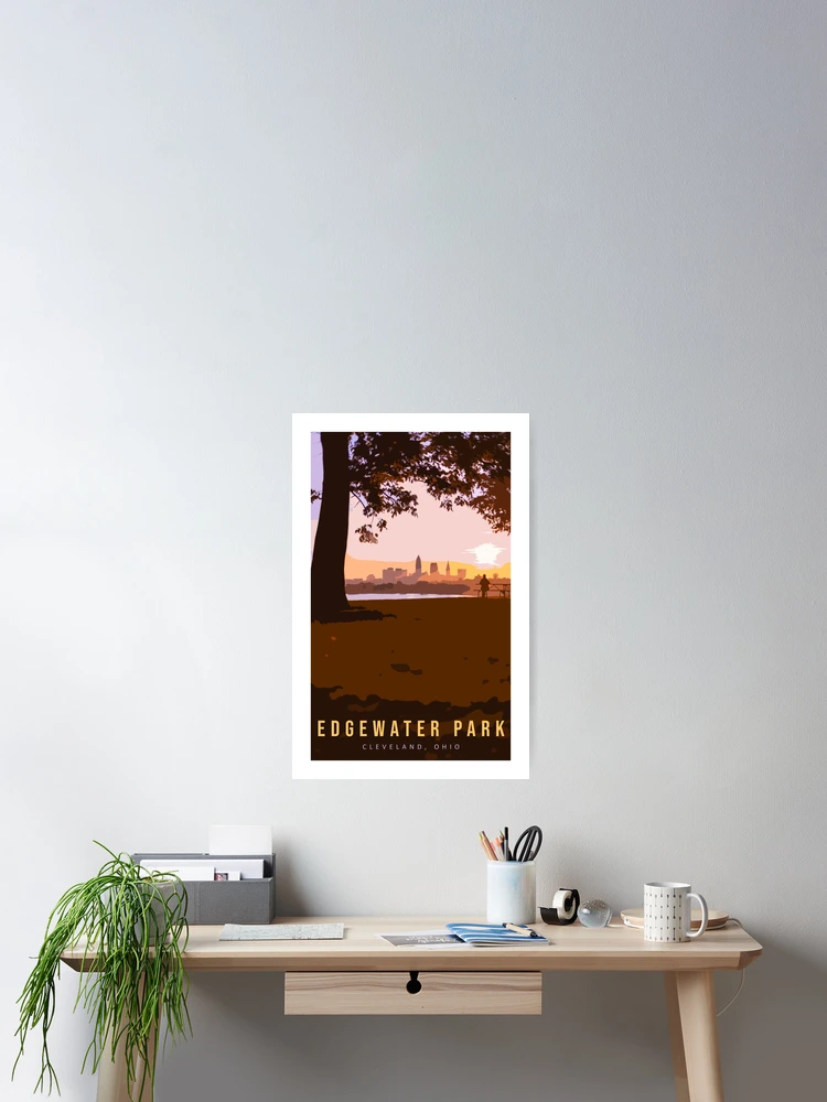 Thumbnail 2 of 3, Poster, Edgewater Park Cleveland designed and sold by Hobelia.