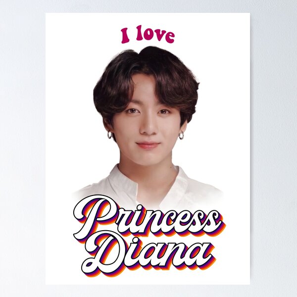 Artikelvorschau, Prinzessin Diana Jungkook Kpop Retro-Meme entworfen und verkauft von snazzyseagull.