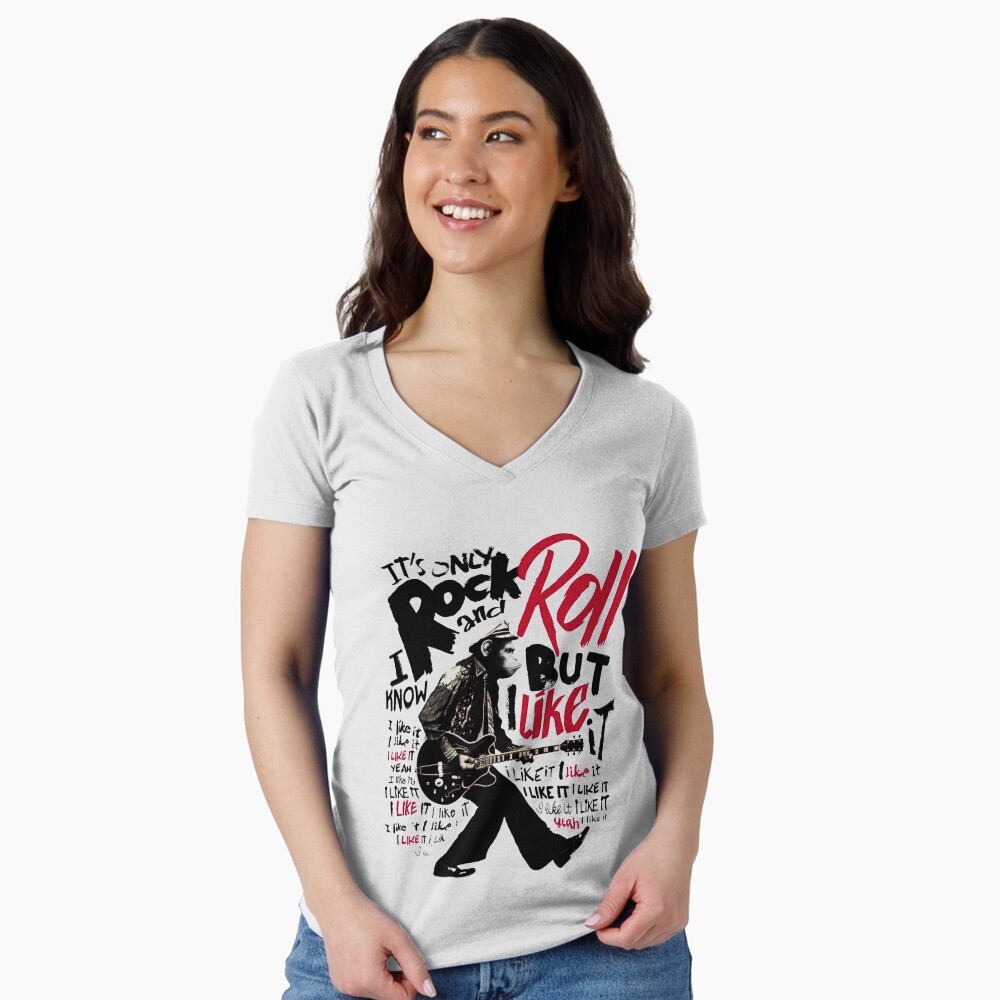 Aperçu de l'œuvre T-shirt moulant col V créée et vendue par -DEEWOLF-.