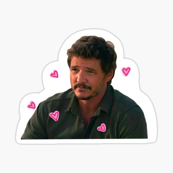 Artikelvorschau, Pedro Pascal mit Herzen entworfen und verkauft von dirtbag-ink.