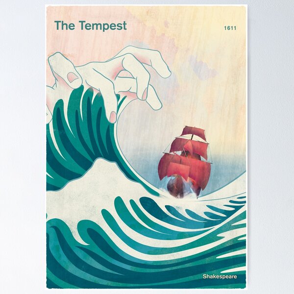 Item preview, La tempestad: arte teatral de William Shakespeare para amantes de los libros, lectores y escritores designed and sold by RedHillPrints.