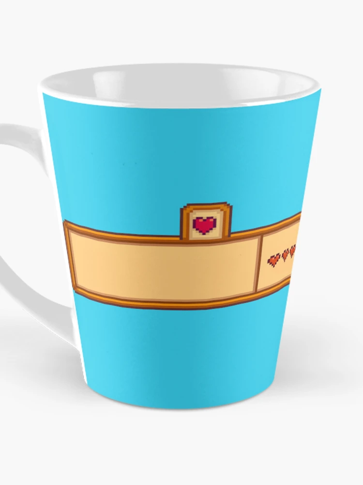 Thumbnail 3 von 4, Kaffeebecher, Stardew Valley Relationship Bar 3 heart 1 present 1 talk designt und verkauft von aiya-pixels.