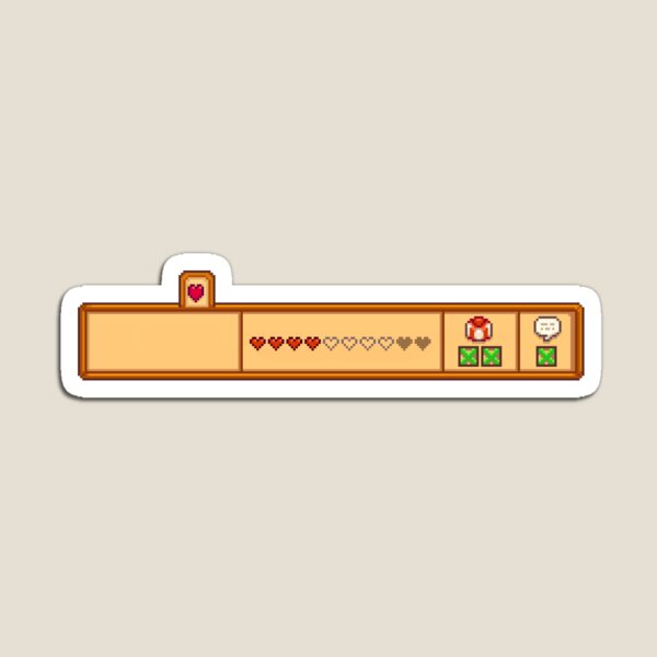 Artikelvorschau, Stardew Valley Relationship Bar 4 friend 2 present 1 talk entworfen und verkauft von aiya-pixels.