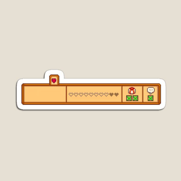Artikelvorschau, Stardew Valley Relationship Bar 0 friend 2 present 1 talk entworfen und verkauft von aiya-pixels.