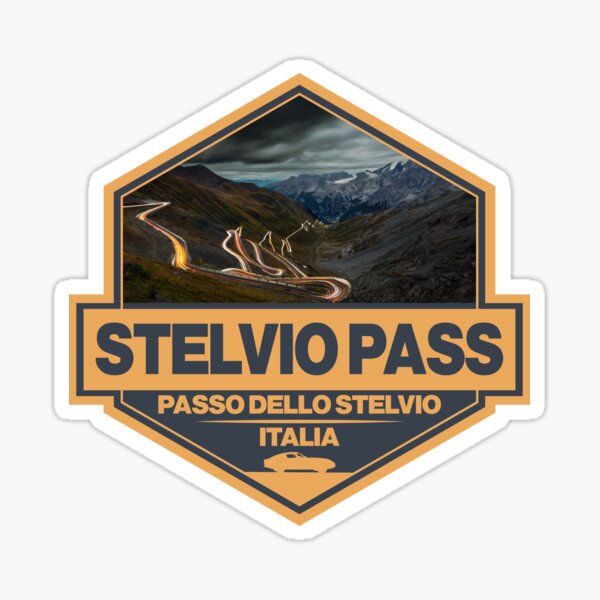 Artikelvorschau, Stelvio Passo Dello Stelvio Travel Art Badge entworfen und verkauft von KrisSidDesigns.