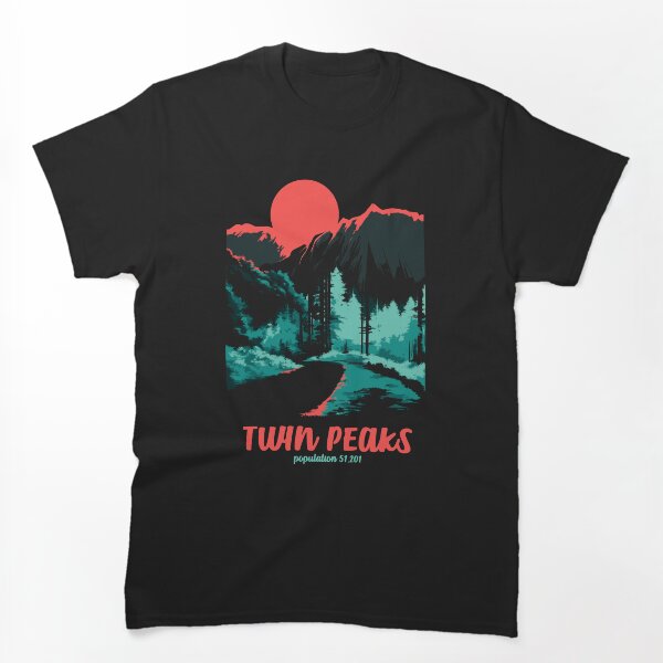 Aperçu de l'œuvre Affiche de bienvenue tonale des parcs nationaux classiques de Twin Peaks créée et vendue par FifthSun.