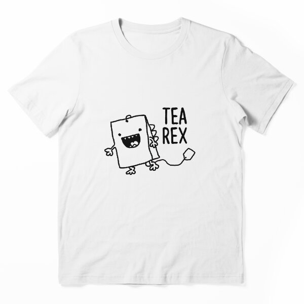 Aperçu de l'œuvre Sachet de thé Tea Rex Jeu de mots amusant Dessin animé créée et vendue par SunnyStreet.