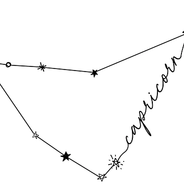 Artwork thumbnail, Capricorn Constellation Zodiac Drawing Sticker by aterkaderk