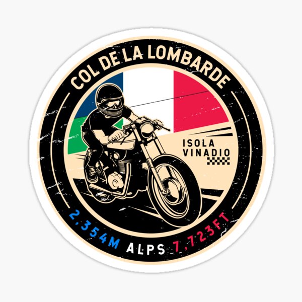 Artikelvorschau, Col de la Lombarde | Italien Frankreich | Motorrad entworfen und verkauft von KrisSidDesigns.