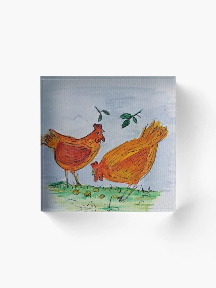 Thumbnail 1 of 5, Acrylic Block, Hungry chickens designed and sold by loubie76.