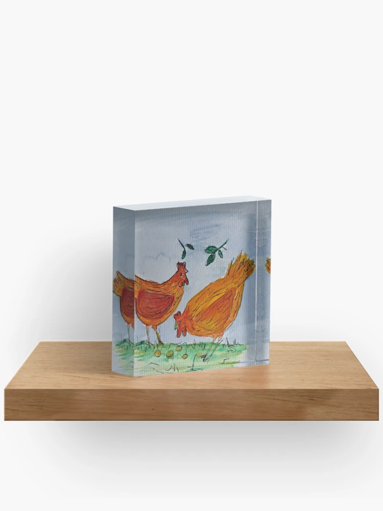 Thumbnail 2 of 5, Acrylic Block, Hungry chickens designed and sold by loubie76.