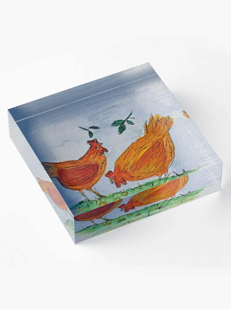 Thumbnail 4 of 5, Acrylic Block, Hungry chickens designed and sold by loubie76.