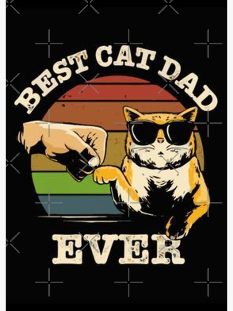 Thumbnail 3 of 3, Sticker, best cat dad ever! Ginger tabby designed and sold by UniqueCustomArt.
