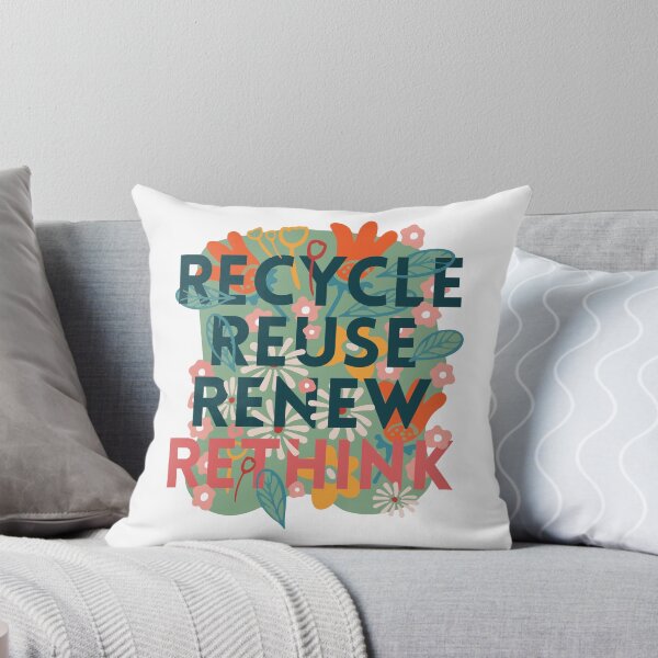 Item preview, Recycle Reuse Renew Rethink Floral designed and sold by chillaxcats.