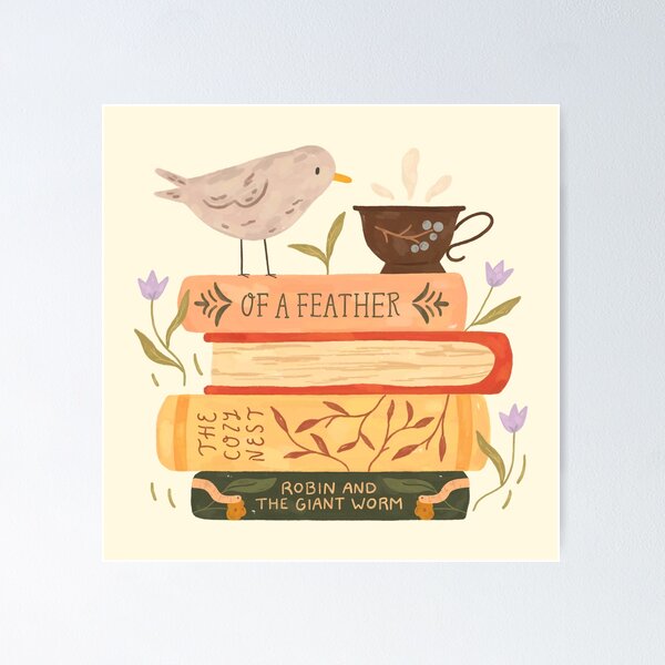 Item preview, Pila de libros de aves designed and sold by ohjessmarie.