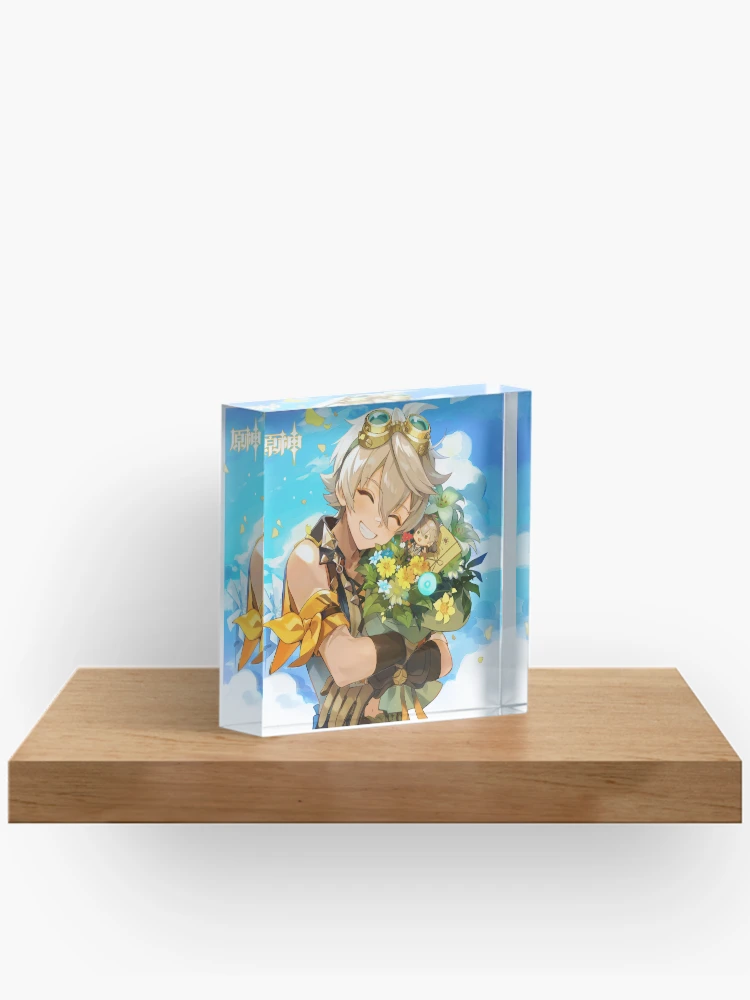 Imagen 2 de 5, Bloque acrílico con la obra Genshin Impact - Obra de arte oficial del cumpleaños de Bennet 2023, diseñada y vendida por Krimsy.