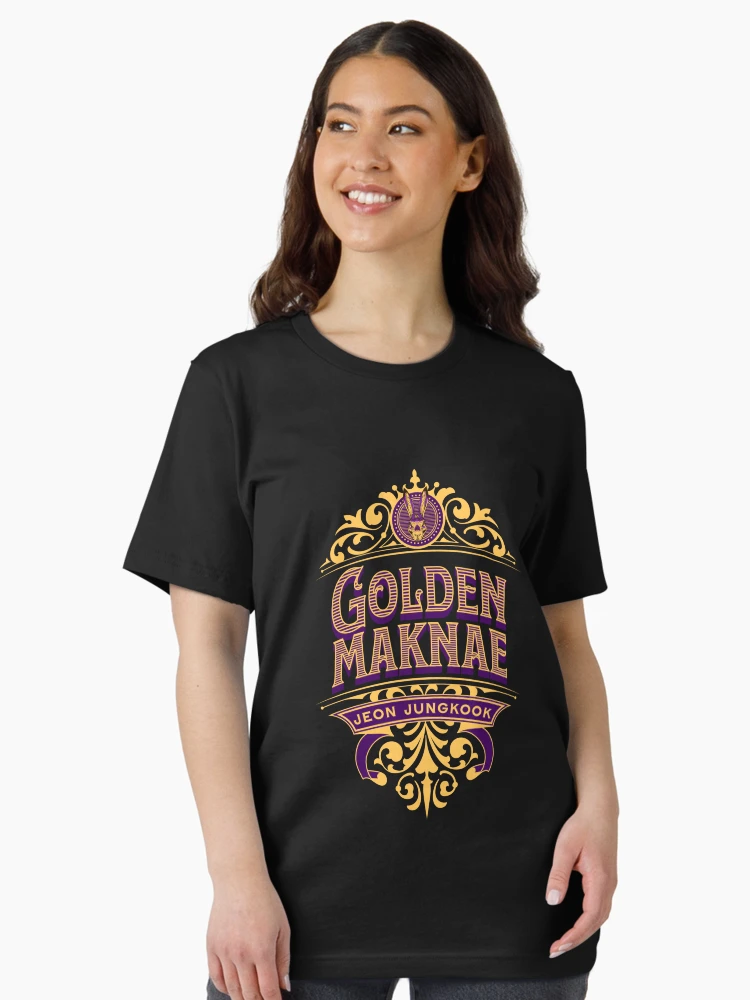 Imagen 3 de 7, Camiseta esencial con la obra Camiseta dorada Maknae Jeon Jungkook de BTS, diseñada y vendida por PurpleDoor52.