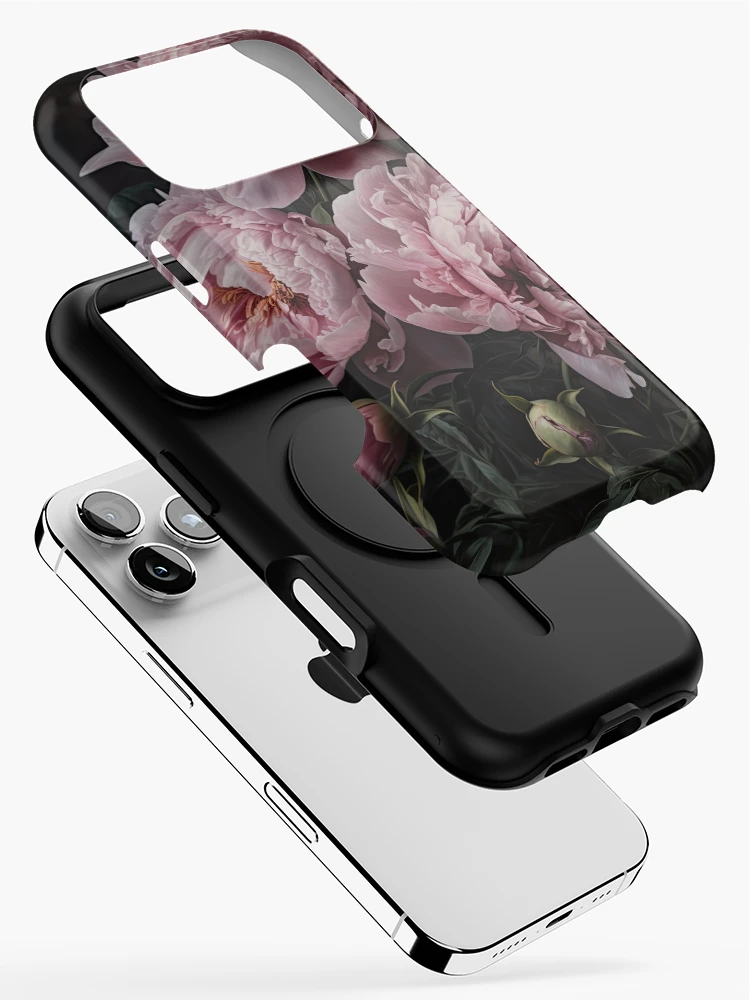 Aperçu 2 sur 4. Coque iPhone avec l'œuvre Pivoines roses créée et vendue par Vanover Designs.
