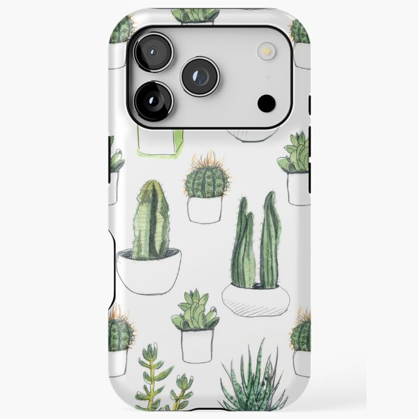 Aperçu de l'œuvre Cactus et plantes succulentes à l'aquarelle créée et vendue par crumpsticks.