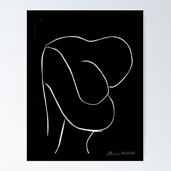 Item preview, El abrazo: impresión de pintura de silueta de Matisse vintage designed and sold by posterbobs.