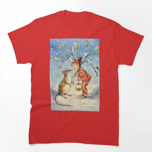 Item preview, Saludos navideños del Elfo y el Ratón - Navidad de Margaret Tarrant designed and sold by forgottenbeauty.