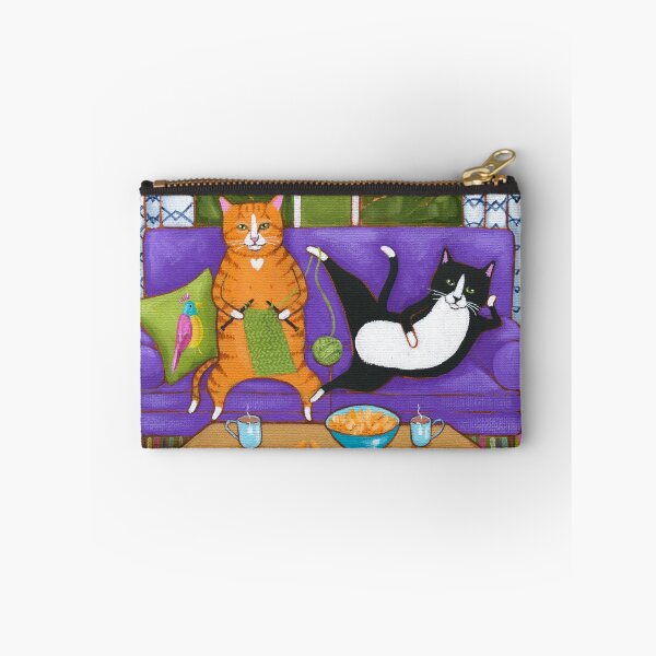Item preview, Gatos de punto y frío designed and sold by KilkennyCat Art.