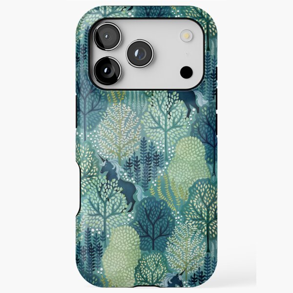 Item preview, Bosques de unicornio ocultos en tonos de acuarela verde. designed and sold by adenaJ.