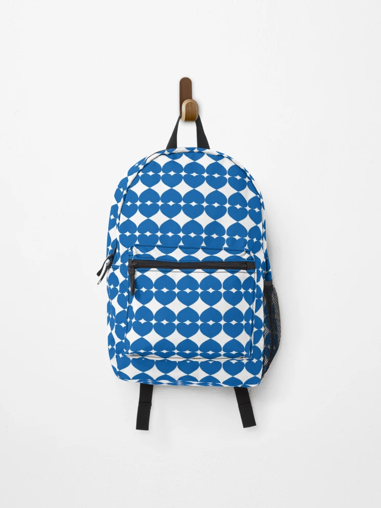 Thumbnail 1 of 3, Backpack, Cobalt Blue Hearts And Diamonds designed and sold by burbankdesigns.
