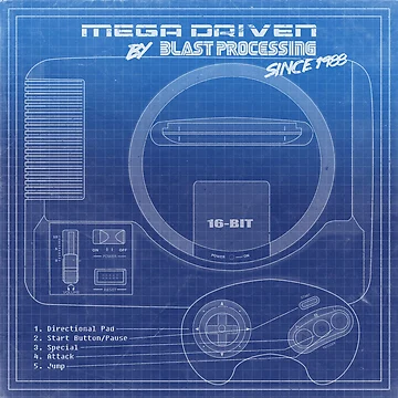 Imagen de la obra Sega MegaDrive / Genesis - Megadriven by Blast Processing de CultOfNiche