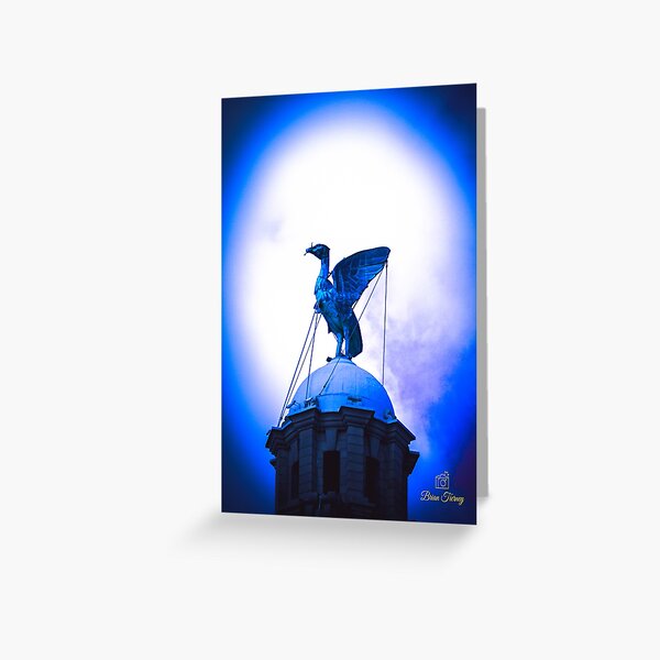 Aperçu de l'œuvre Liverbird bleu brillant créée et vendue par MyDesignPrinted.