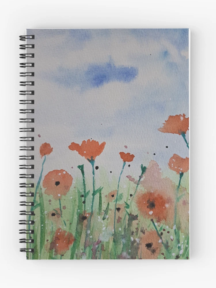 Thumbnail 1 of 3, Journal, Poppy field designed and sold by loubie76.