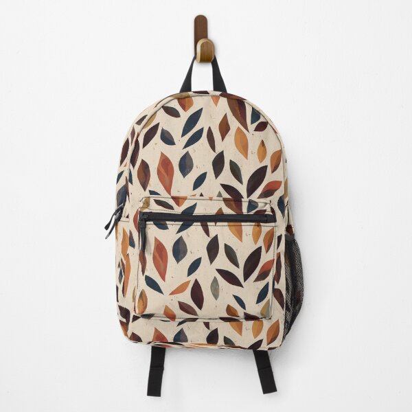 Item preview, Asymmetrical Boho Leaves Pattern - Dark Leaves on Beige Background designed and sold by kougan.