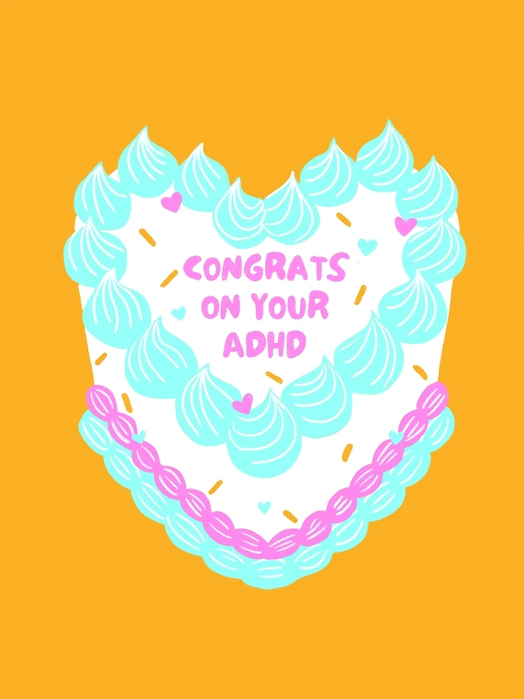 Thumbnail 2 of 2, Greeting Card, Congrats on your ADHD designed and sold by Trinketstudio.