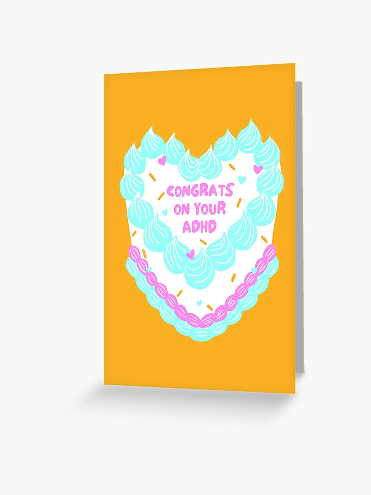 Thumbnail 1 of 2, Greeting Card, Congrats on your ADHD designed and sold by Trinketstudio.