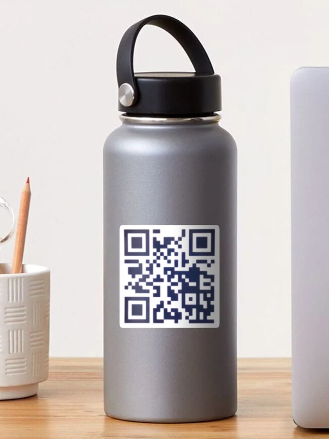 Thumbnail 1 of 3, Sticker, Rick Roll QR Code Vinyl Sticker | Waterproof designed and sold by 313Creationz.