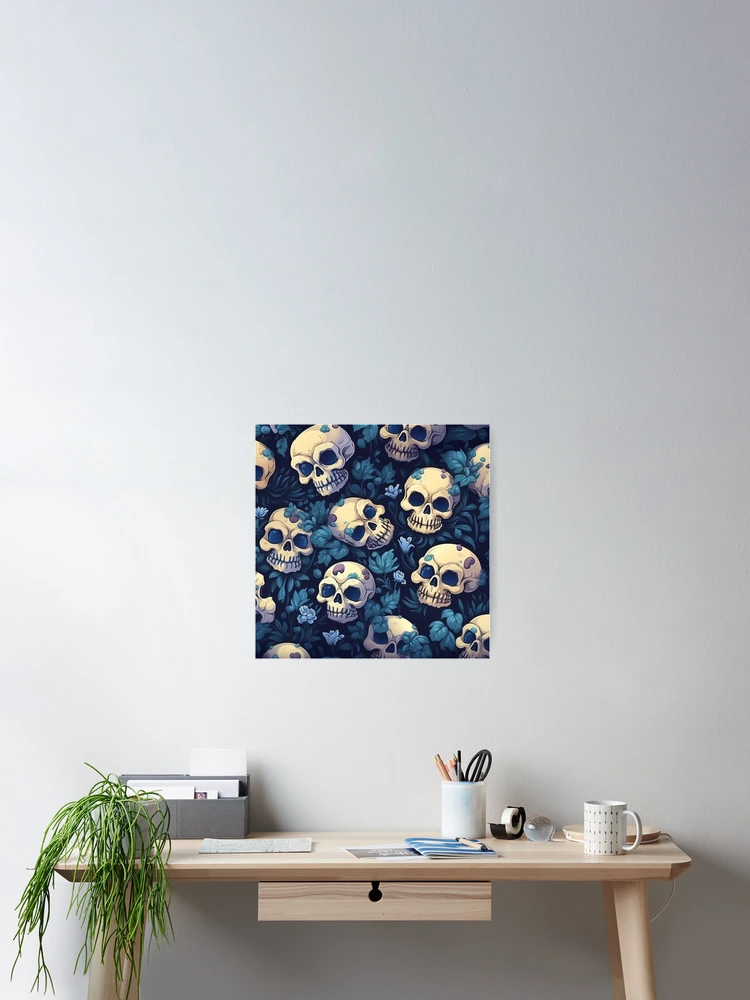 Thumbnail 2 of 3, Poster, Cute Skulls designed and sold by AffirmDSG.