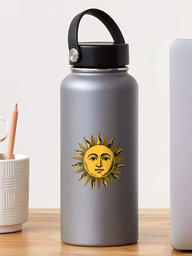 Thumbnail 1 of 3, Sticker, Golden Happy Sun Face designed and sold by avperth.