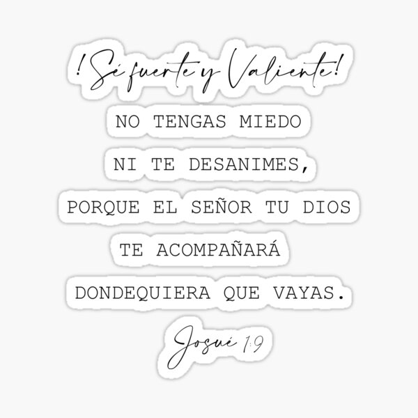 Item preview, Versículo de la Biblia en Español, Josué 1:9 designed and sold by Aryam Quotes.