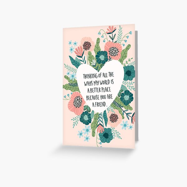 Item preview, PENSANDO EN TODAS LAS FORMAS EN QUE MI MUNDO ES UN LUGAR MEJOR PORQUE ERES UN AMIGO designed and sold by Paper Bee Gift Shop.
