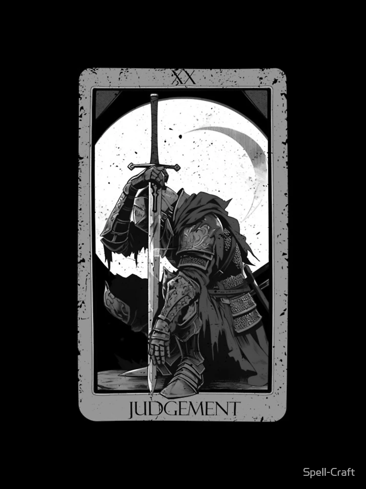 Thumbnail 4 of 4, iPhone Case, Knight Kneeling Judgement Tarot Card designed and sold by Spell-Craft.